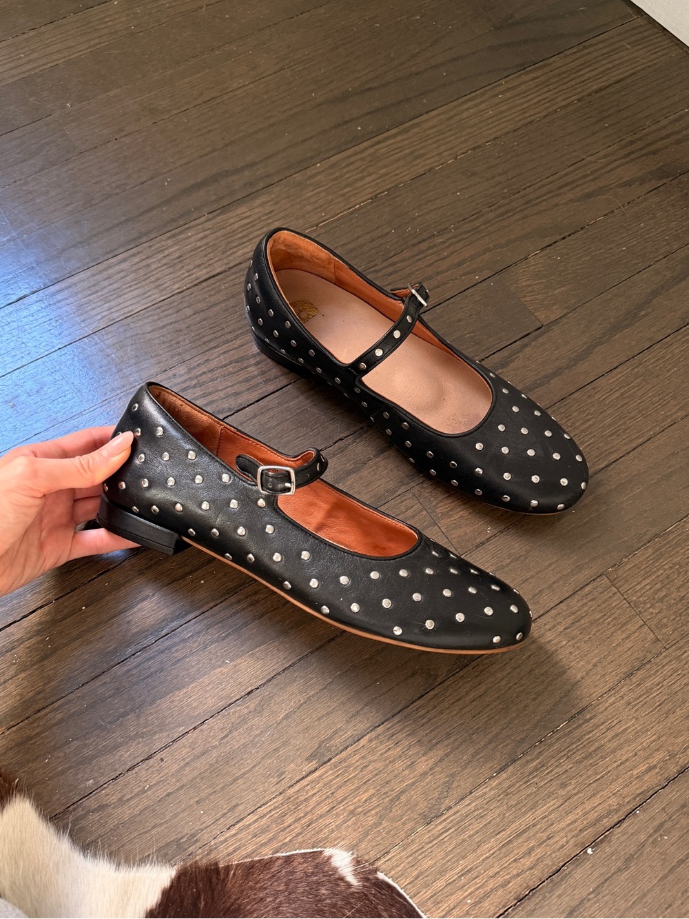 Bared Footwear Studded Leather Ballet Flat